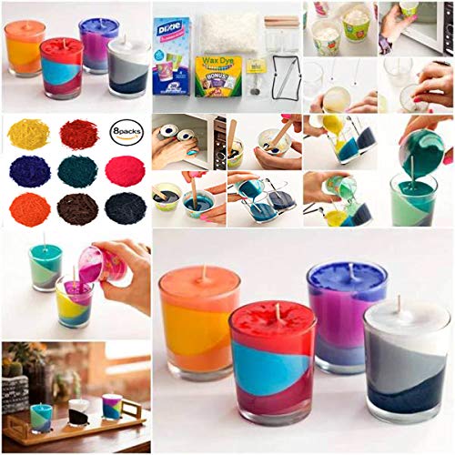 Wax Dye 8 Colors Candle Natural Dye Blocks For Candle Making, Multi