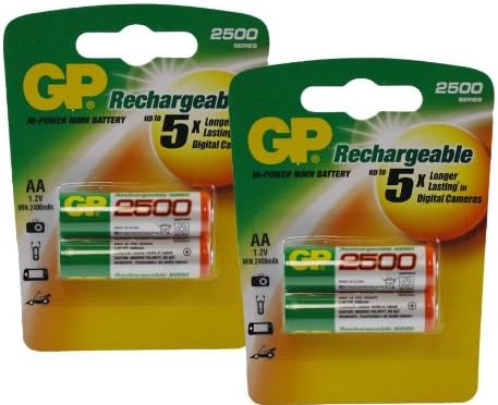 Yashica Df 100af Nimh Rechargeable Gp Battery 4pk 2500mah Amazon Ca Camera Photo