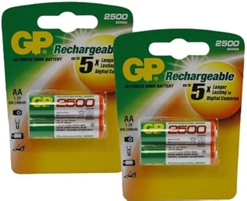 Yashica Df 100af Nimh Rechargeable Gp Battery 4pk 2500mah Amazon Ca Camera Photo
