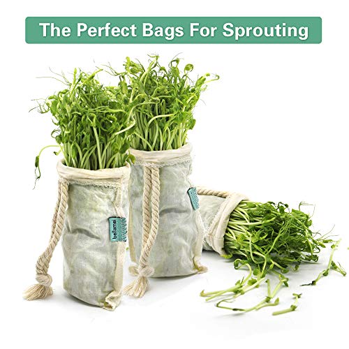 Bellamei Nut Milk Bag Reusable Organic Cotton Nut Bags for Almond Milk,Juice,Cold Brew Coffee,Tea,Yogurt,Cheese,Bone Broth,Sprouting