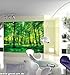 GREAT ART Poster – Summer Trees – Picture Decoration Nature Landscape Forest Glade Sunbeams Plants Flora Ferns Relaxation Sapling Spa Image Photo Decor Wall Mural (55x39.4in - 140x100cm)