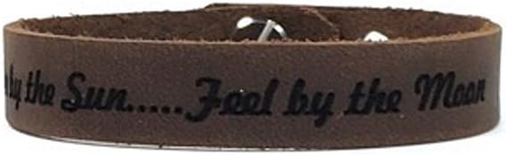 Free Engraving - Personalized Leather Bracelet - Brown