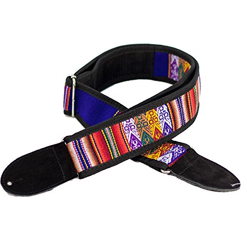 Blue Dog Blue India 2-Inch Handmade Guitar Strap