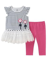 Sede de los niños Conjunto de túnica para niñas: mangas de casquillo