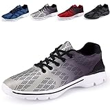 Men’s Lightweight Breathable Running Tennis Sneakers Casual Walking Shoes (US 10/EU 43, Grey)