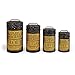 OHIO WHOLESALE, INC. Olde Country Food Safe Tin Canisters | Kitchen Home Decor | Air Tight Storage | Set of 4 |