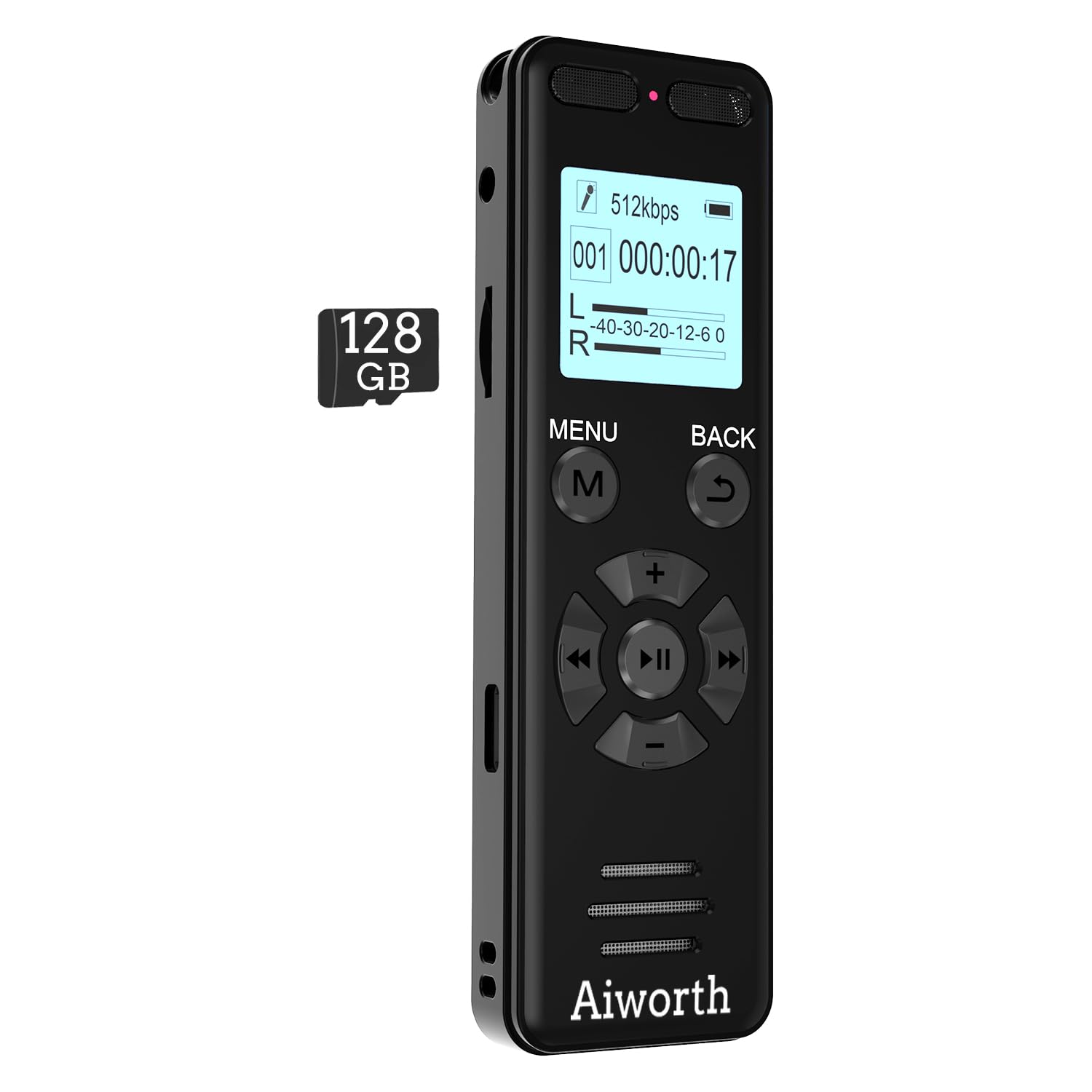 Photo 1 of 136GB Digital Voice Recorder Voice Activated Recorder for Lectures Meetings - aiworth 9860 Hours Sound Audio Recorder Dictaphone Recording Device with Playback,MP3 Player,Password,Variable Speed.