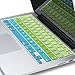 Kuzy - MacBook Keyboard Cover for Older Version MacBook Pro 13, 15, 17 inch and MacBook Air 13 inch, iMac Wireless Keyboard, Apple Computer Accessories Key Board Silicone Skin Protector - Ombre Green
