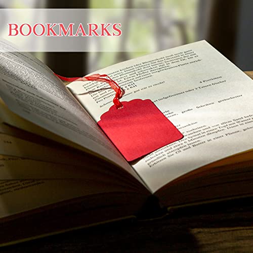 HAKACC 200 PCS Colour Gift Tags Set, Red Pink White Hanging Tags Labels with String, Heart Hole Punch for Gifts Arts and Crafts Wedding Birthday Holiday