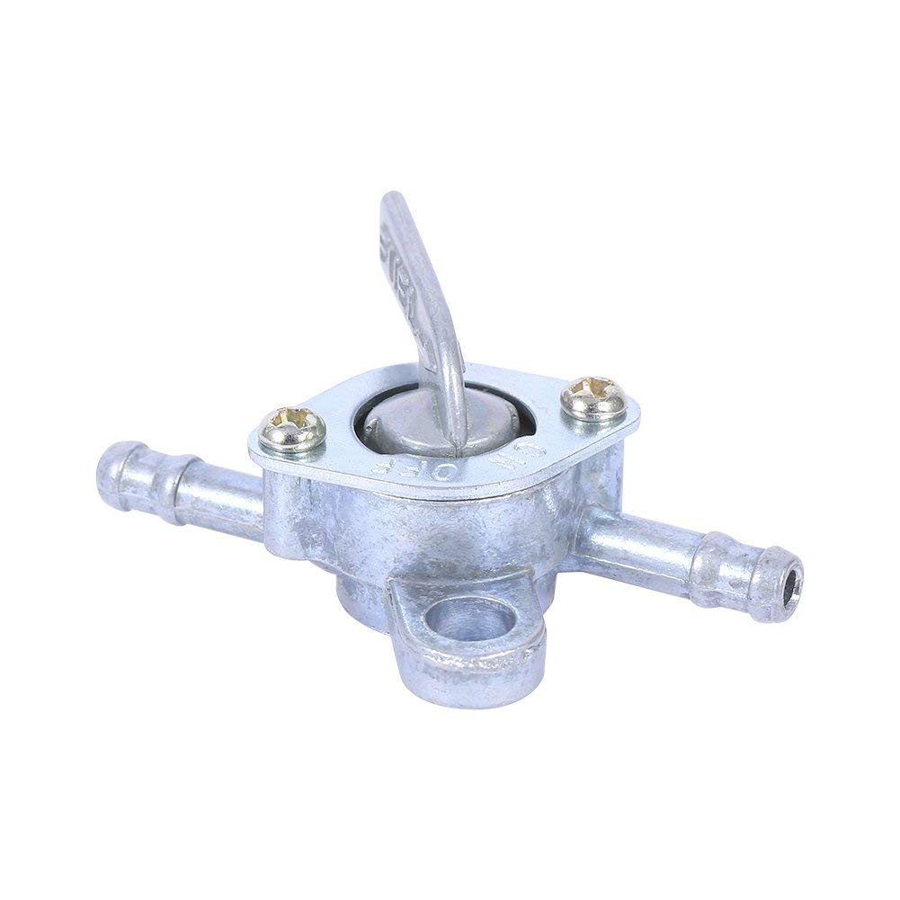Fuel Shut Off Valve, Aluminium Fuel Valve Petcock Shut Off Switch Motorcycle Fuel Tank Valve In-line On-off Switch for Pit Dirt Quad Motorcycle metal fuel shut off valve