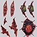 Halloween Tattoos, Scar Tattoos, Waterproof Body Face Wound Zombie Scar Wound Tattoos, Fake Blood Horror Injury Tattoo Stickers for Halloween Costume Party, Vampire Zombies Cosplay (6 Pack)
