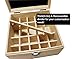 SXC Essential Oil Wooden Box Organizer Wood Storage Case Holds and Protects 25 Oils, Compact size for Travel and Presentations, Small