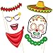 LUOEM 20Pcs Mexican Fiesta Photo Booth Props Selfie Props for Mexican Birthday Wedding Bachelorette Fiesta Themed Party Favors Supplies Decorations