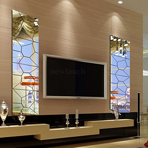 7pcs 3D Acrylic Modern Mirror Decal Art Mural Wall Sticker Home Decor Removable