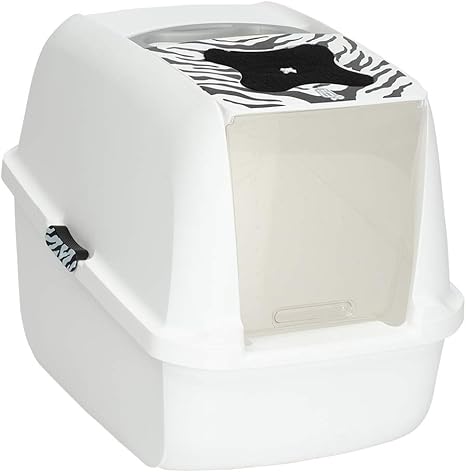 Hagen Catit Chatiere Avec Couverture Retractable Zebre Amazon Fr Animalerie