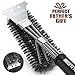 Safe BBQ Grill Brush with Scraper-18” Sturdy & Effective Grill Brush Cleaning Each Corner, 100% Rust Resistant Stainless Steel Grill Cleaner without Bristle Residue,BBQ Accessories for Father As Gifts