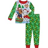 Paw Patrol Little Boys Toddler Christmas Cotton Pajama Set (3T, Green)