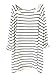 Sheinside Women's White Black Striped Loose T-Shirt
