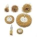 7pc Brass Wire polishing Brush Wheel & Cup Set brass cup brush with 1/4-Inch Shank 0.13mm true brass wire