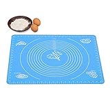 Silicone Baking Mat for Pastry Dough Rolling with Measurements, 15.7 x 19.7 Inches Extra Large Food Grade Reusable Nonstick pad, Heat Resistance Table Placemat Board, for Pastry Fondant