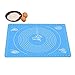 Silicone Baking Mat for Pastry Dough Rolling with Measurements, 15.7 x 19.7 Inches Extra Large Food Grade Reusable Nonstick pad, Heat Resistance Table Placemat Board, for Pastry Fondant