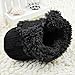 Voberry Baby Premium Soft Sole Anti-Slip Warm Winter Infant Prewalker Toddler Button Snow Boots (0-6months(11CM), Black)