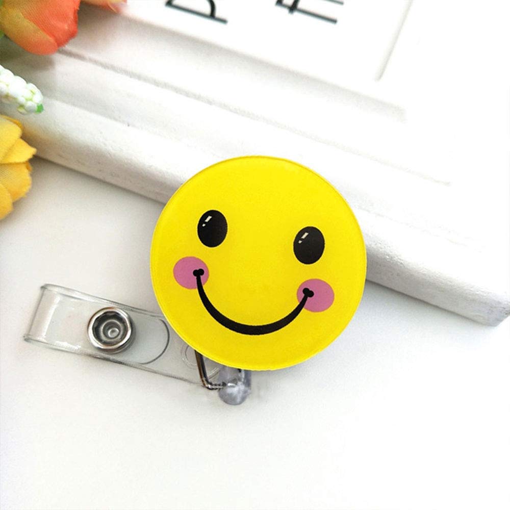 Retractable Badge Holder with Belt Clip, Fashion Cute Badge Holder for Girls Nurses Teacher Students (2 Pack) Type A
