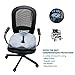 Houseasy Memory Foam Office Chair & Car Seat Cushion for Back Pain and Sciatica Relief, Gray