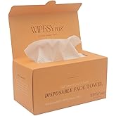 70 Count Disposable Face Towels Facial Cleansing Wipes, Quick Dry Makeup Remover Cloths, Soft Face Towelettes for Women & Men by WipesyWiz 7.9"x7.9" (Pack of 1)
