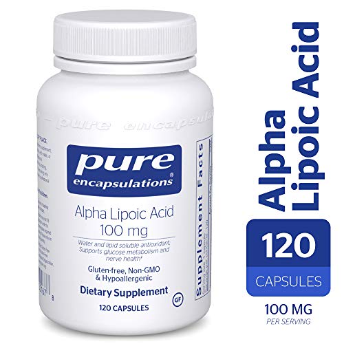 Pure Encapsulations - Alpha Lipoic Acid 100 mg - Hypoallergenic Water- and Lipid-Soluble Antioxidant Supplement - 120 Capsules