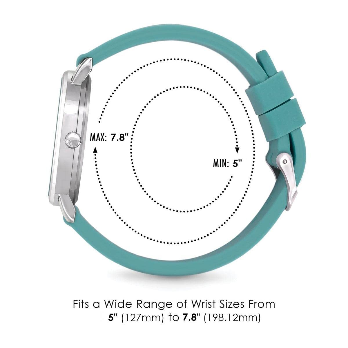 Scrub Watch™ Pulsometer 30 V2 Pulse Shade Quadrants Nurse Doctors Medical Professionals Students Men Women Unisex Easy Read Dial Military Time Second Hand Silicone Band Water Resistant