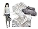 1/3 BJD DOD AS DZ SD LUTS Dollfie Outfit/ Doll Suite / Stand Collar Shirt + Frilled Skirt/ White+ Grey