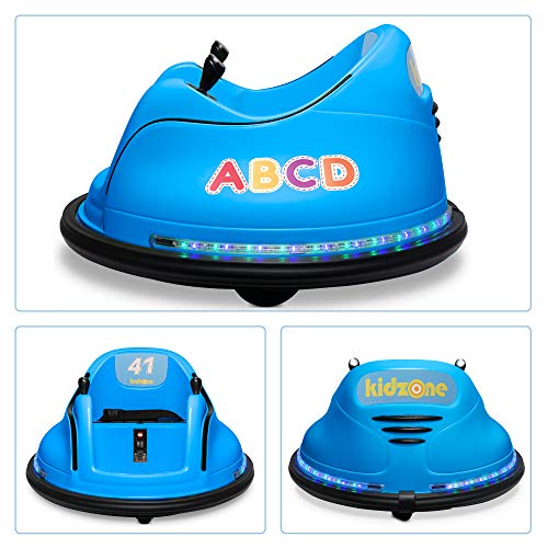 Kidzone DIY Sticker Race Car 12V Kids Toy Electric Ride On Bumper Car Vehicle with Remote Kidzone DIY Sticker Race Car 12V Kids Toy Electric Ride On Bumper Car Vehicle with Remote