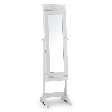 Oneconcept Jewelry Cabinet Mirror Led Lighting Swivel 23 5x107cm