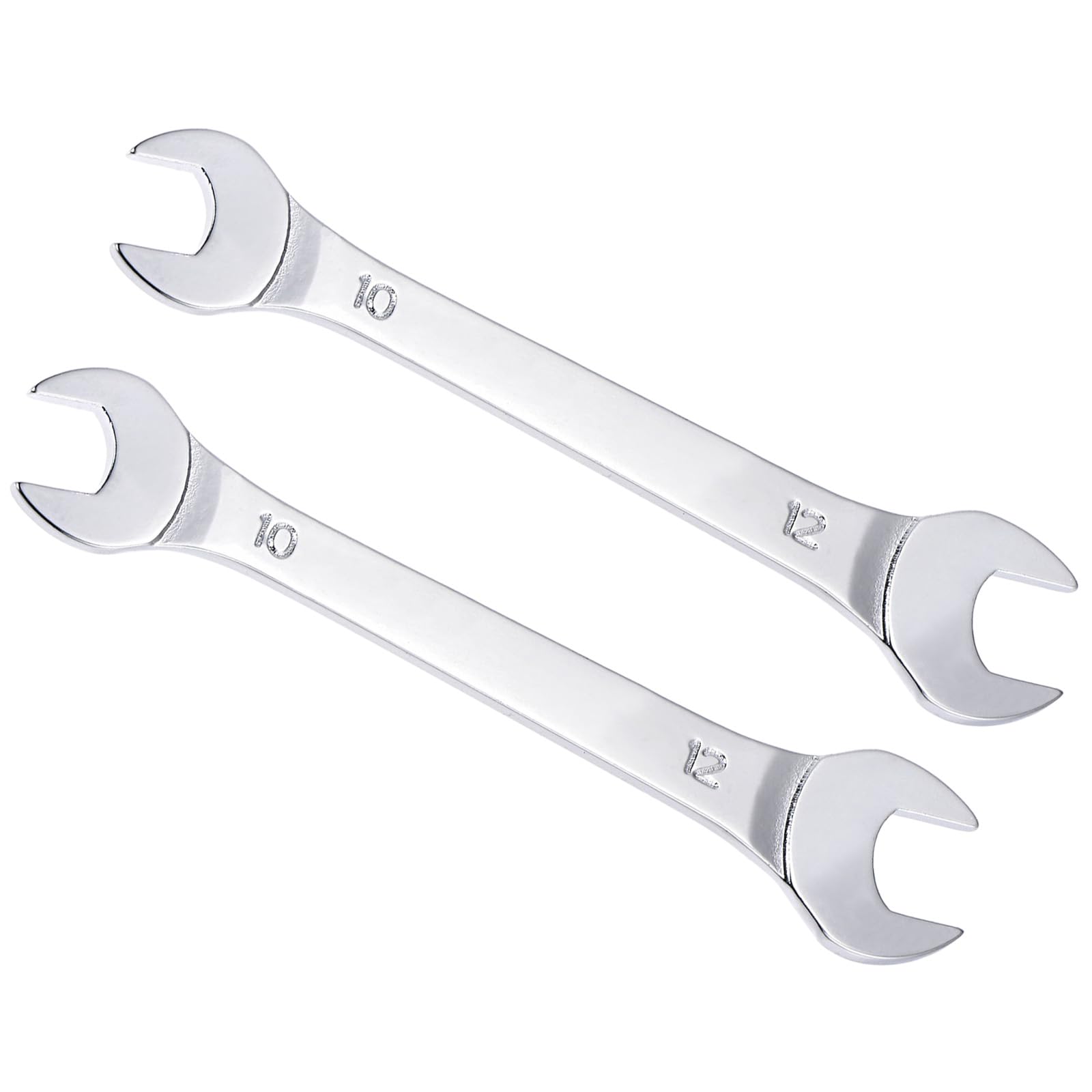CoCud Thin Open End Wrench, Metric 10mm x 12mm, Double Ended Slim Wrench - (Applications: for Thin Nuts, Narrow Spaces), 2-Pieces
