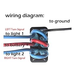 BACAUTOPARTS Blue Led Turn Signal Rocker Switch