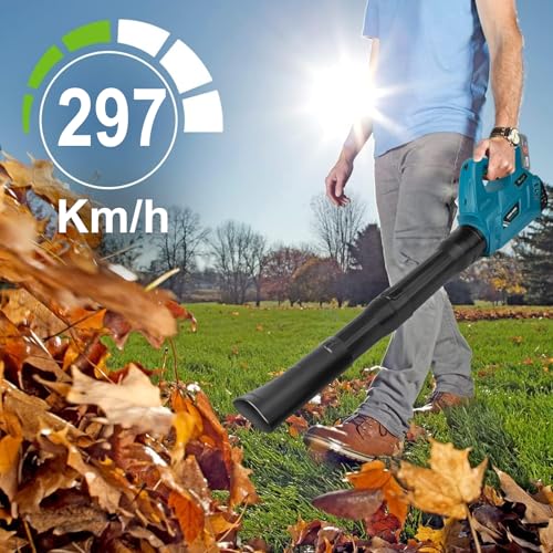 Waitley Leaf blower for Makita battery 18 V (297 km/h air speed, powerful, speed control, without battery and charger)