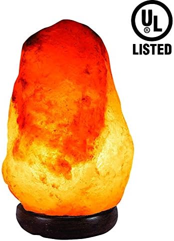 Natural Himalayan Purifying Crystal Salt Lamp By Estenna - 7-11 lbs Rock Shape Ionic Air Purifier With A UL/CE Certified Cable - Relieves Allergy Symptoms &amp; Coughing - Create A Relaxing Atmosphere