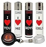 Bundle - 5 Items - Clipper Lighter I Heart Designs