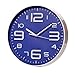 SonYo Indoor Big 3D Number Quartz Silent Non Ticking Wall Clock Quiet Sweep Movement Decorative Battery Operated 10 Inch Blue