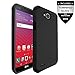 LG X Power 3 / LG X Power 2 / LG Fiesta Case, LG Fiesta 2 Case, LG X Charge Case with Tempered Glass Screen Protector,IDEA LINE(TM) Heavy Duty Protection Hybrid Hard Shockproof Slim Fit Cover - Black