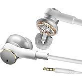 Wired Earbuds with [Four Drive Unit],3.5 in-Ear Noise-Cancelling Headphones with mic immersive Sound Heavy bass Noise Isolation Wired Earphones bass Boost,High Fidelity Universal 3.5mm Jack Ear Buds