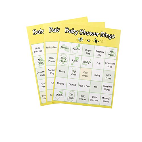 Baby Shower Games Set for 24 - Baby Shower Bingo, Whats in Your Purse Game, Word Scramble, Scratch Tickets and New Mommy Advice Cards - Thumbnail 5