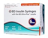 BD Ultra-Fine Syringes 31G 1cc 6mm 90ct