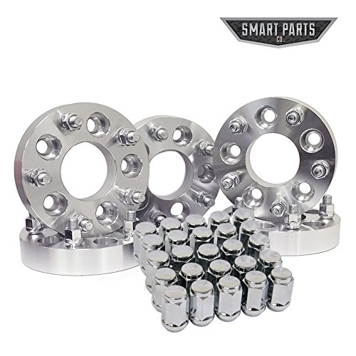 5pc Wheel Spacer Adapters 1.25" (32mm) 5x45 to 5x5 + 25 Chrome 1/2-20 Acorn Nuts - Fits Jeep CJ Wrangler JK TJ YJ - Thumbnail 7