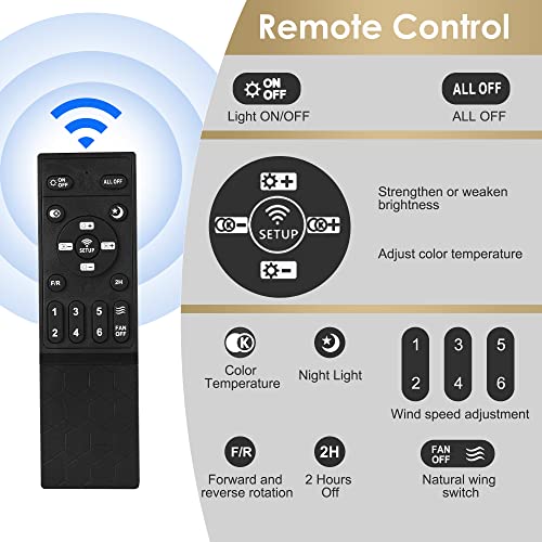 Kamlam Modern Low Profile Ceiling Fan and Remote, 20\