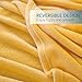Bedsure Flannel Fleece Luxury Blanket Yellow Lightweight Cozy Plush Microfiber Solid Blanket 50x60 in