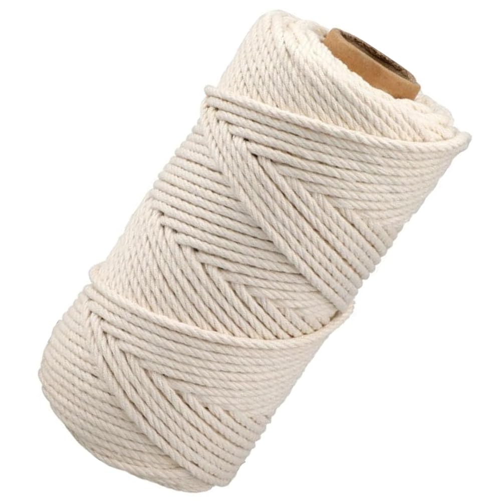 Baker Twine 2 mm White Kitchen Twine 100 m Roasting Twine Cotton Cord for Sausages Home Crafts and Decorating