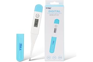 FDK Thermometers for Adults Kids, Digital Fast Accurate Reading Oral Thermometer for Baby Temperature, Water-Resistant Easy-to-Use & Read, Probe Covers Included
