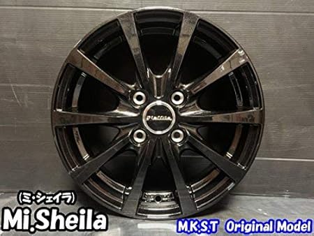 Amazon ラジアルタイヤ付 4本セット Mi Sheila Ver 2 ミ シェイラ ヴァージョン ツー 12インチ Dunlop Dv 01 145r12 6pr 軽自動車用 軽トラック 軽バン ブラック 車検対応品 Jwl T 鋳造 ワンピース タイヤ ホイールセット 車